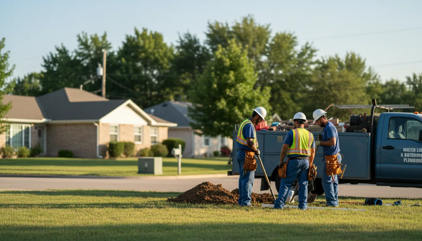 Residential water line and bathroom plumbing service in Montville, CT